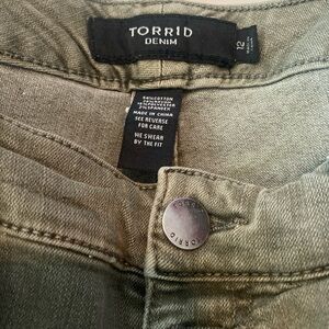 Torrid Denim Olive Green Pants